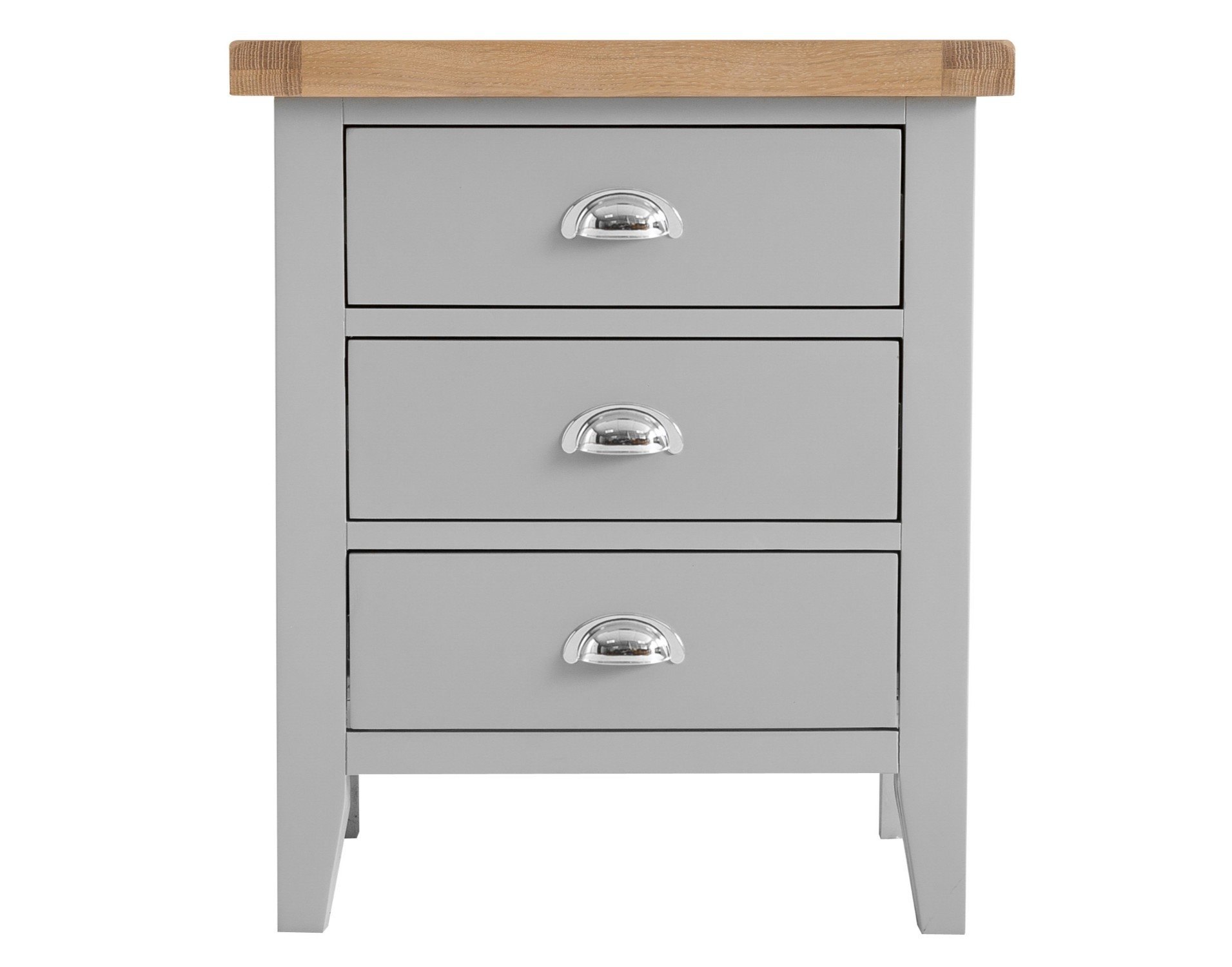 St Ives Grey Painted Extra Large Bedside Table Furniture World