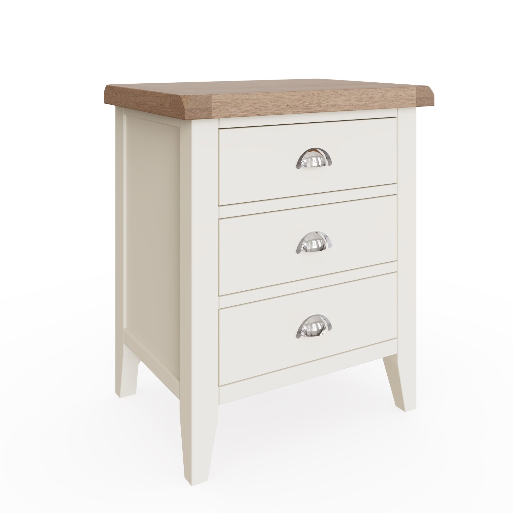 St Ives White Painted Extra Large Bedside Table Furniture World