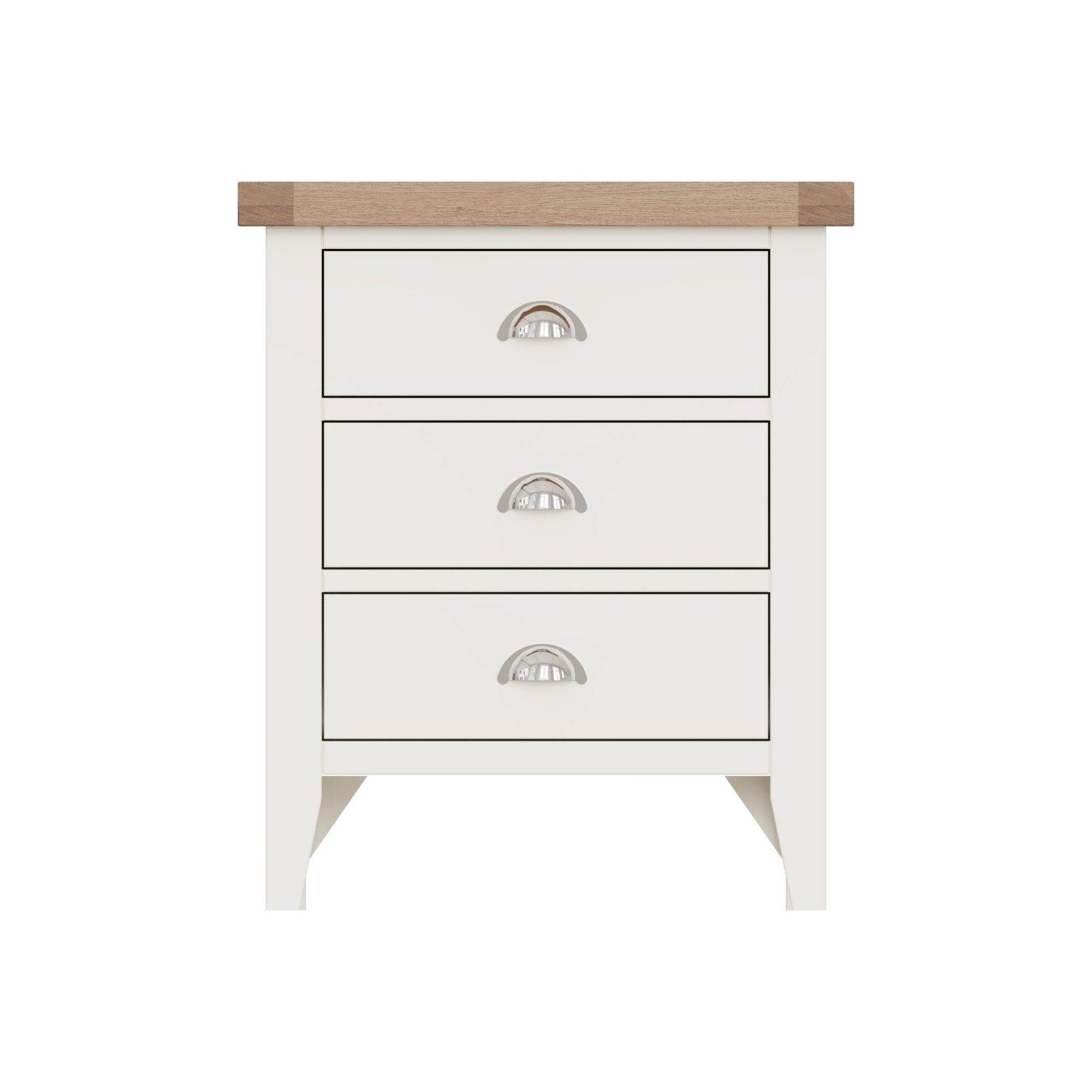 St Ives White Painted Extra Large Bedside Table Furniture World