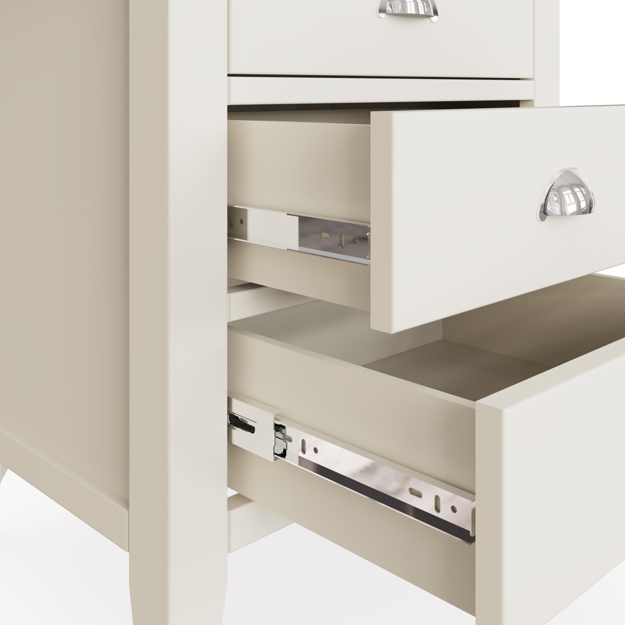 St Ives White Painted Extra Large Bedside Table Furniture World