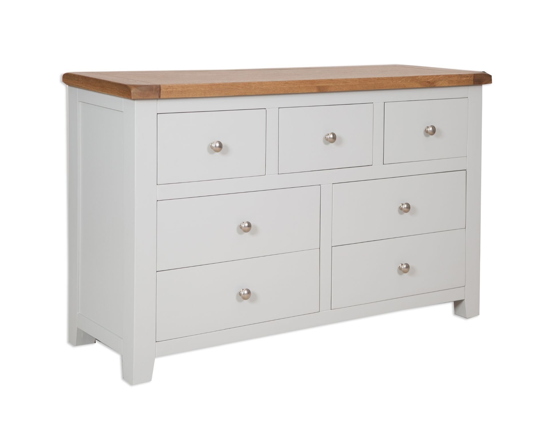 Perth French Grey 3 Over 4 Chest Of Drawers Furniture World