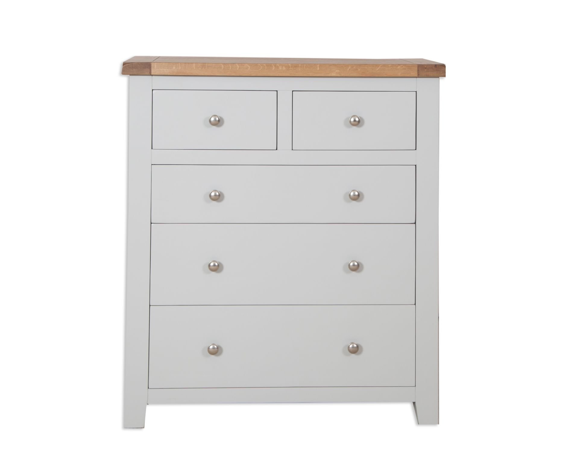 Perth French Grey 2 Over 3 Chest Of Drawers Furniture World