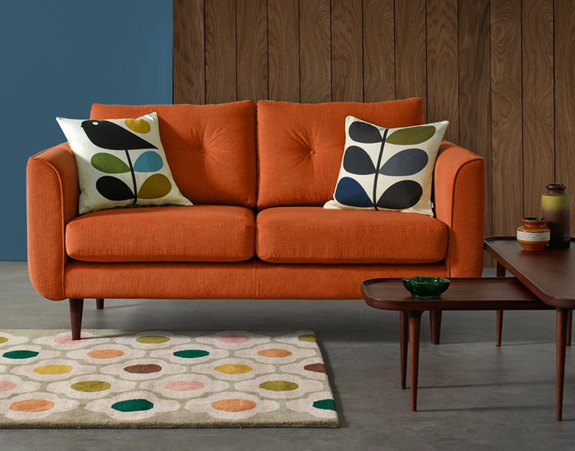 Orla Kiely Linden Large Sofa, Linear Sofas Living Room Furniture