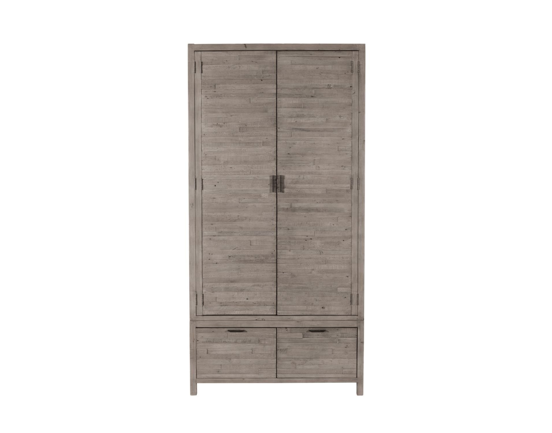 Yosemite Reclaimed Wood Double Wardrobe Tuscan Spring Furniture World