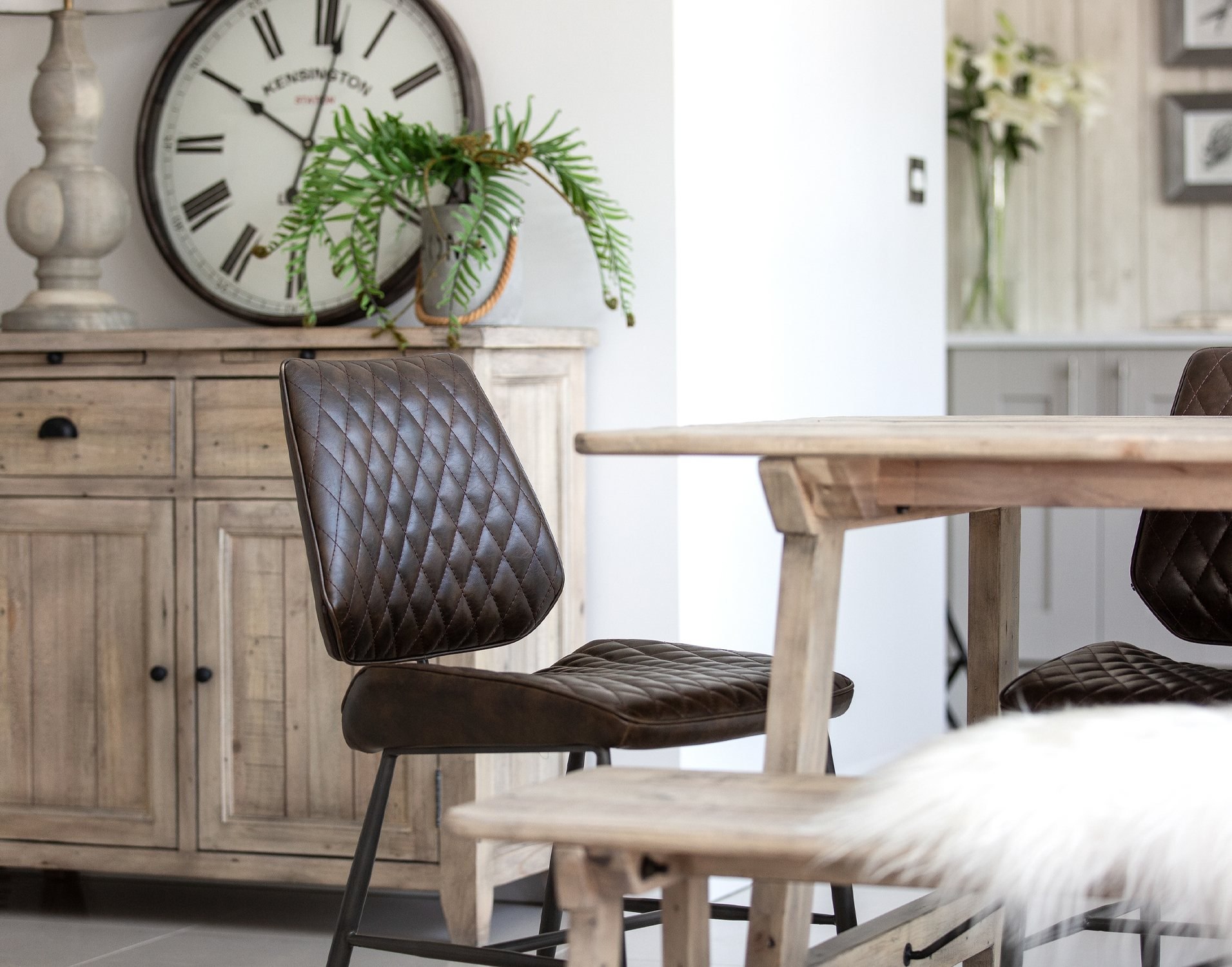 Dalton Quilted Brown Upholstered Dining Chair Hawley Furniture World