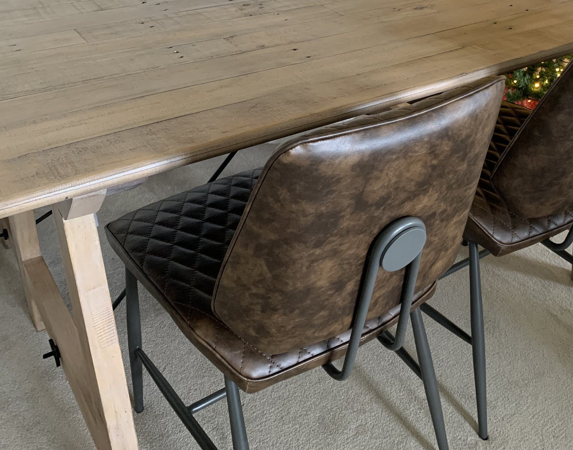 Dalton Quilted Brown Upholstered Dining Chair Hawley Furniture World