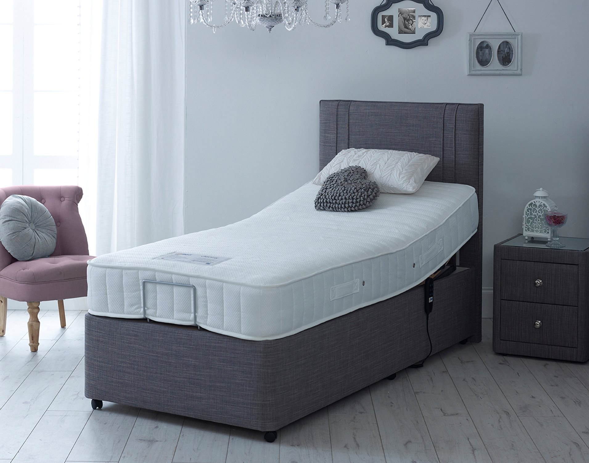 Furmanac Pocket Adjustable Single 3'0" Divan Bed Furniture World