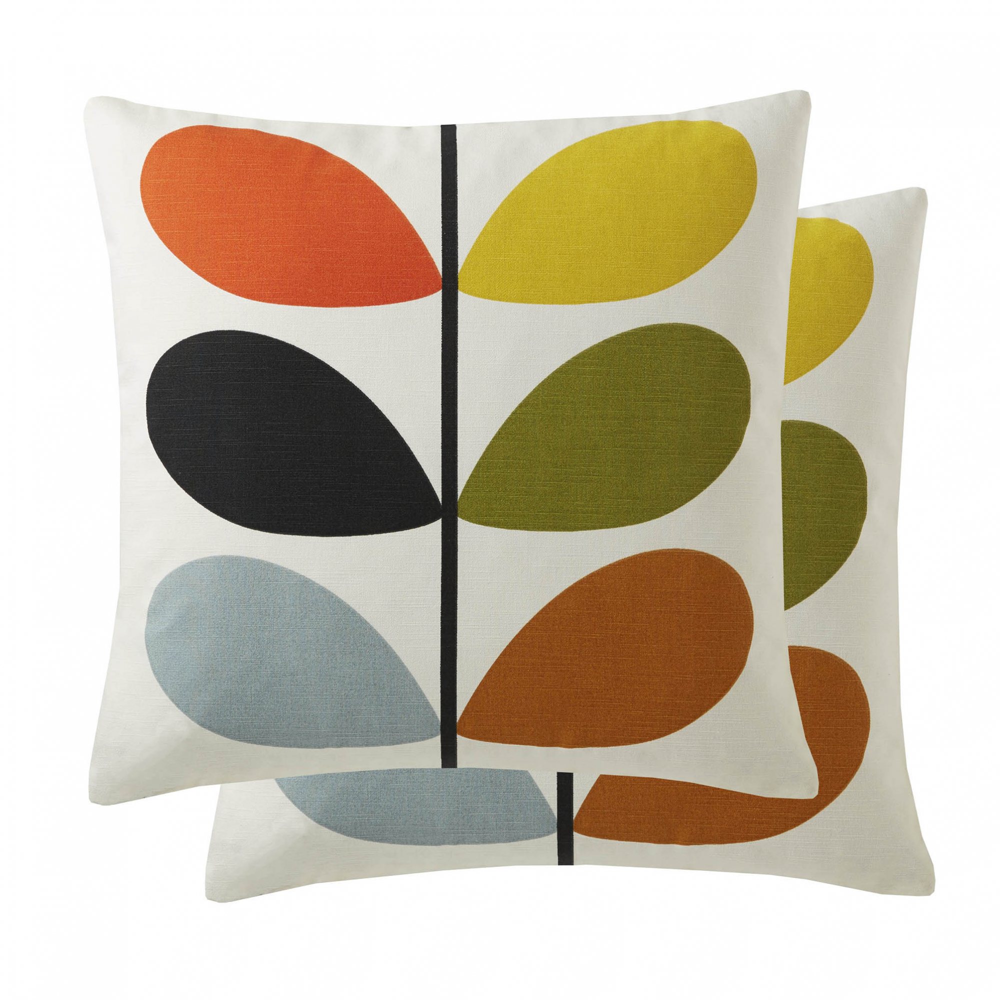 orla kiely orange cushions