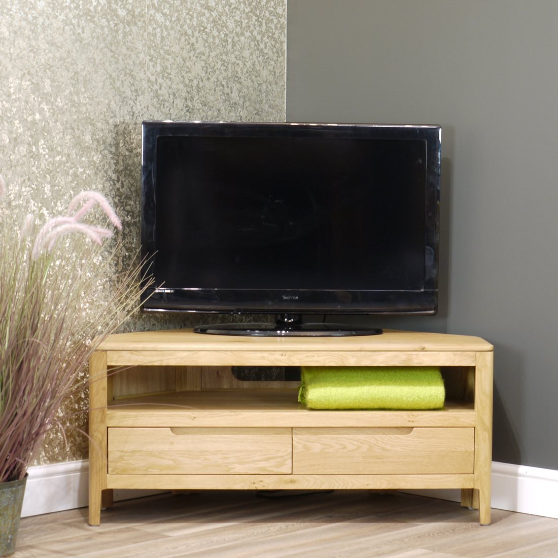 Oak City Stockholm Oak Corner TV Unit Furniture World
