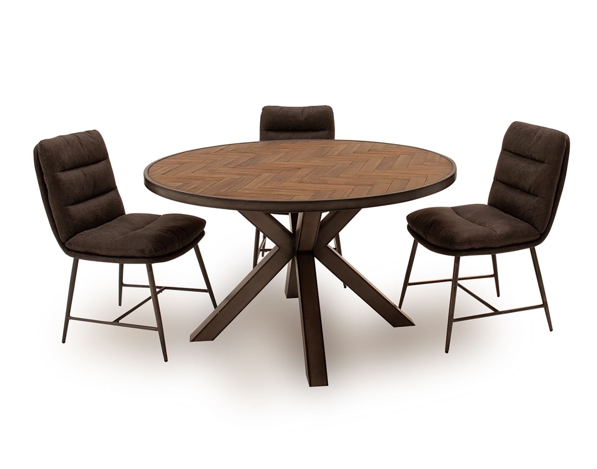 Vermont 130cm Round Dining Table in Light Brown Furniture World
