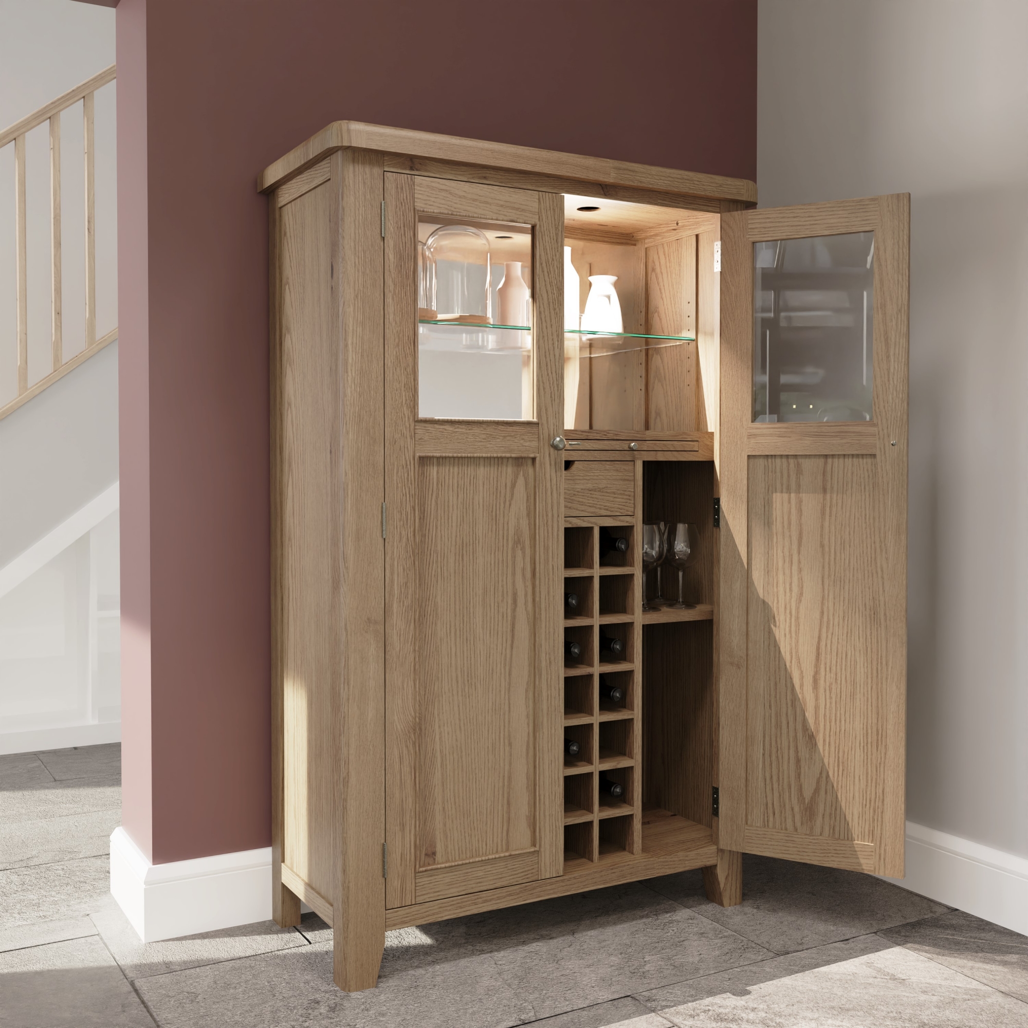 Hudson small bar cabinet discount