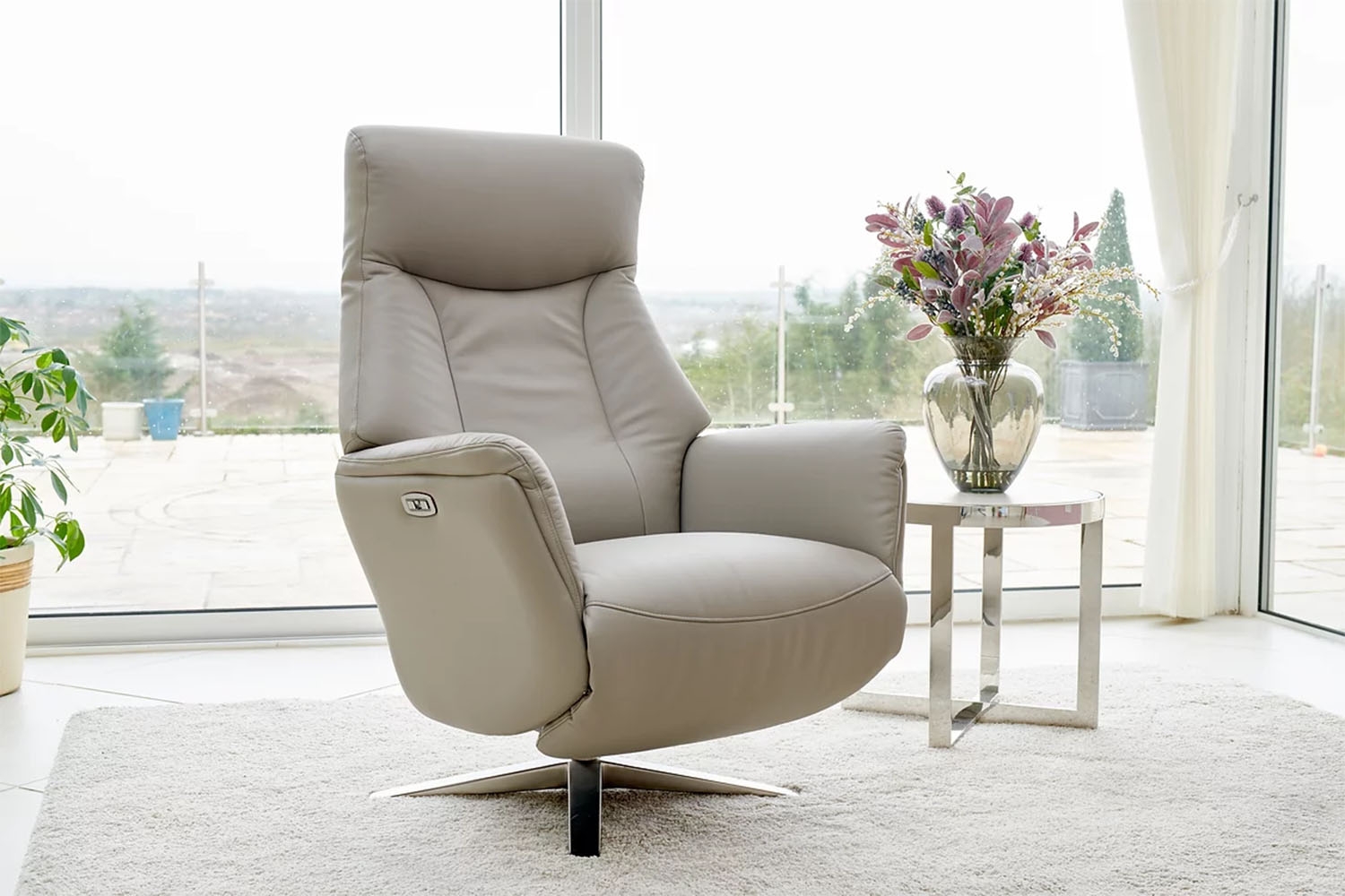 Electric swivel shop recliner chairs