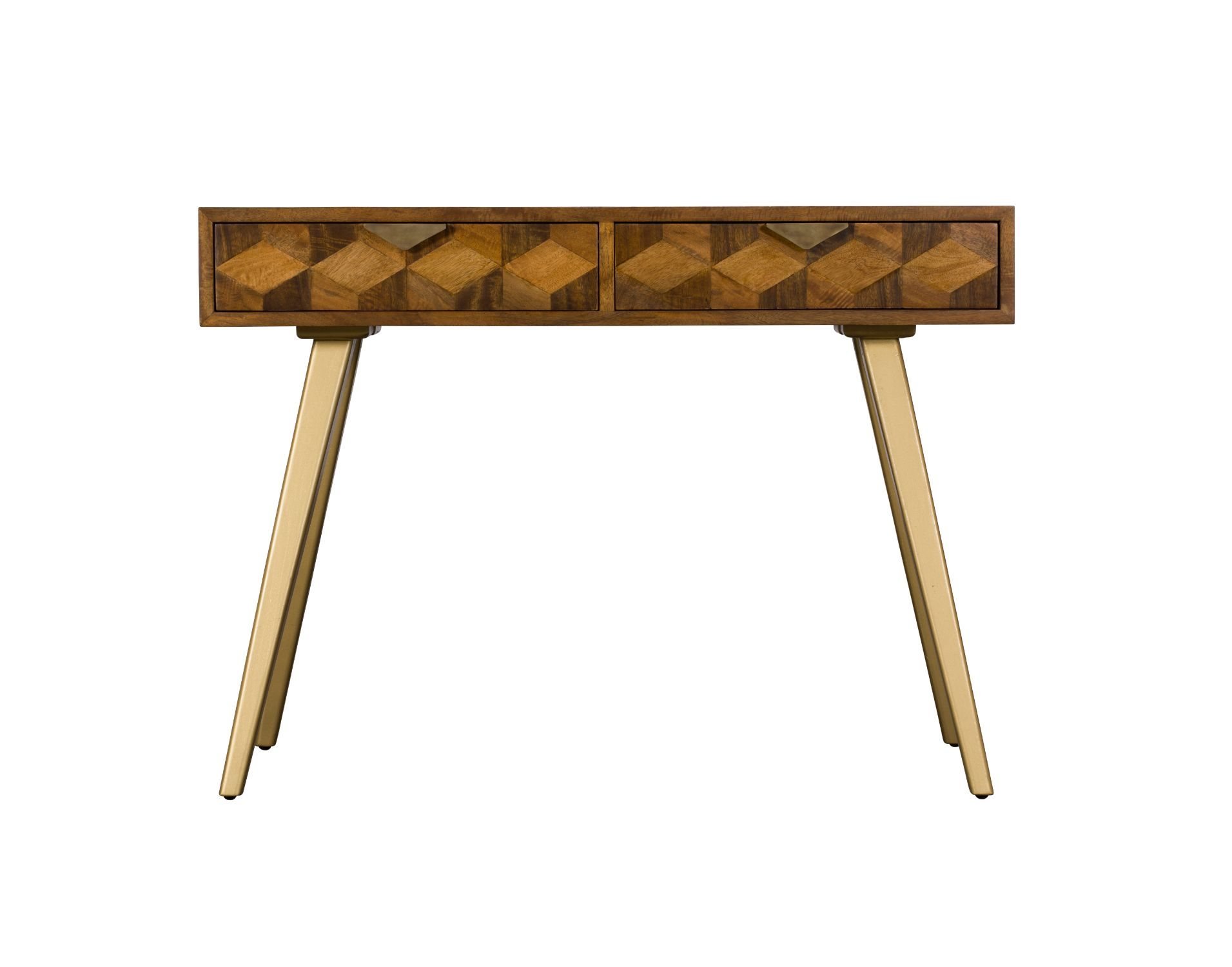 Geometric Mango Wood Console Table Boxer Furniture World