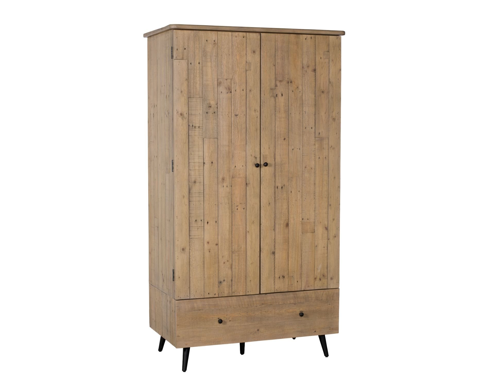 Malta Reclaimed Wood Double Wardrobe Valetta Valencia Furniture World