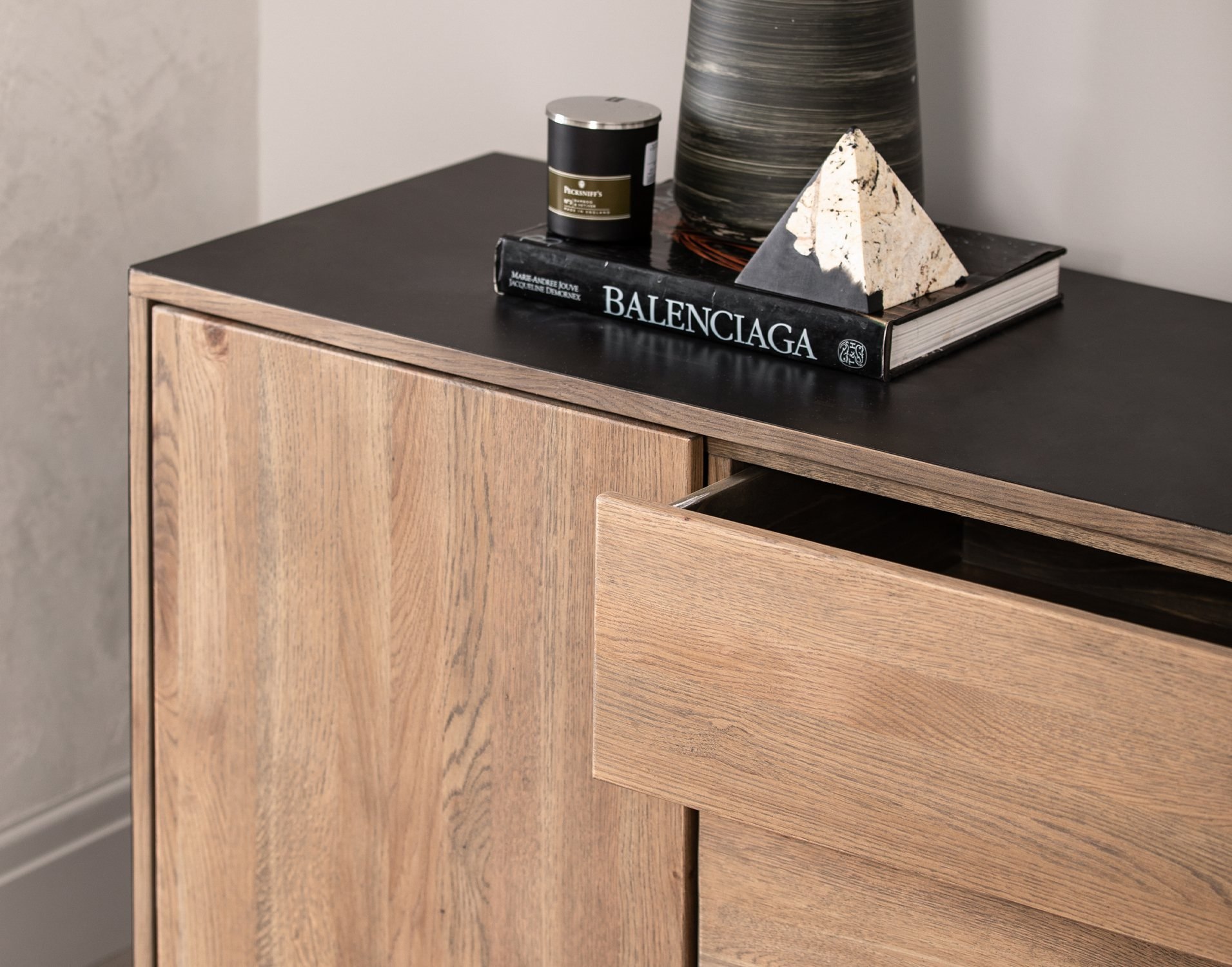 New York Solid Smoked Oak Wide Sideboard Manhattan Furniture World