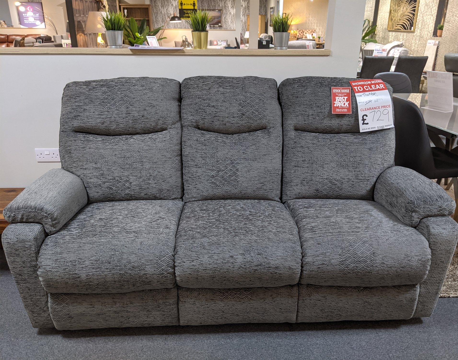 Store Clearance Items Thornton 3 Seater Sofa Furniture World