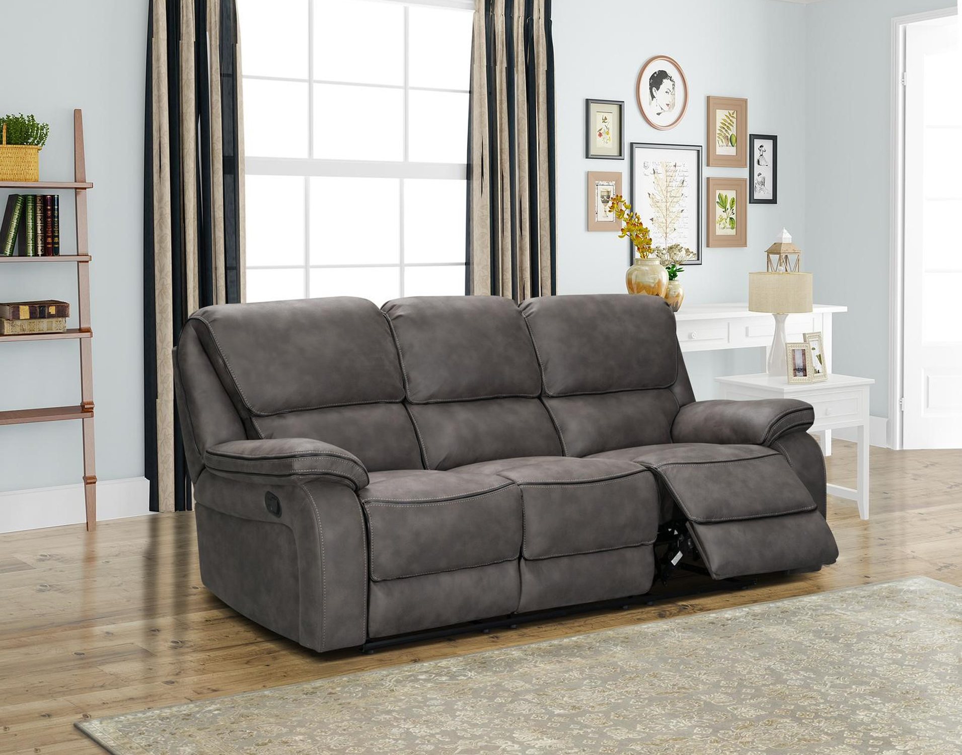 Monaco 3 Seater Manual Recliner Sofa - Furniture World