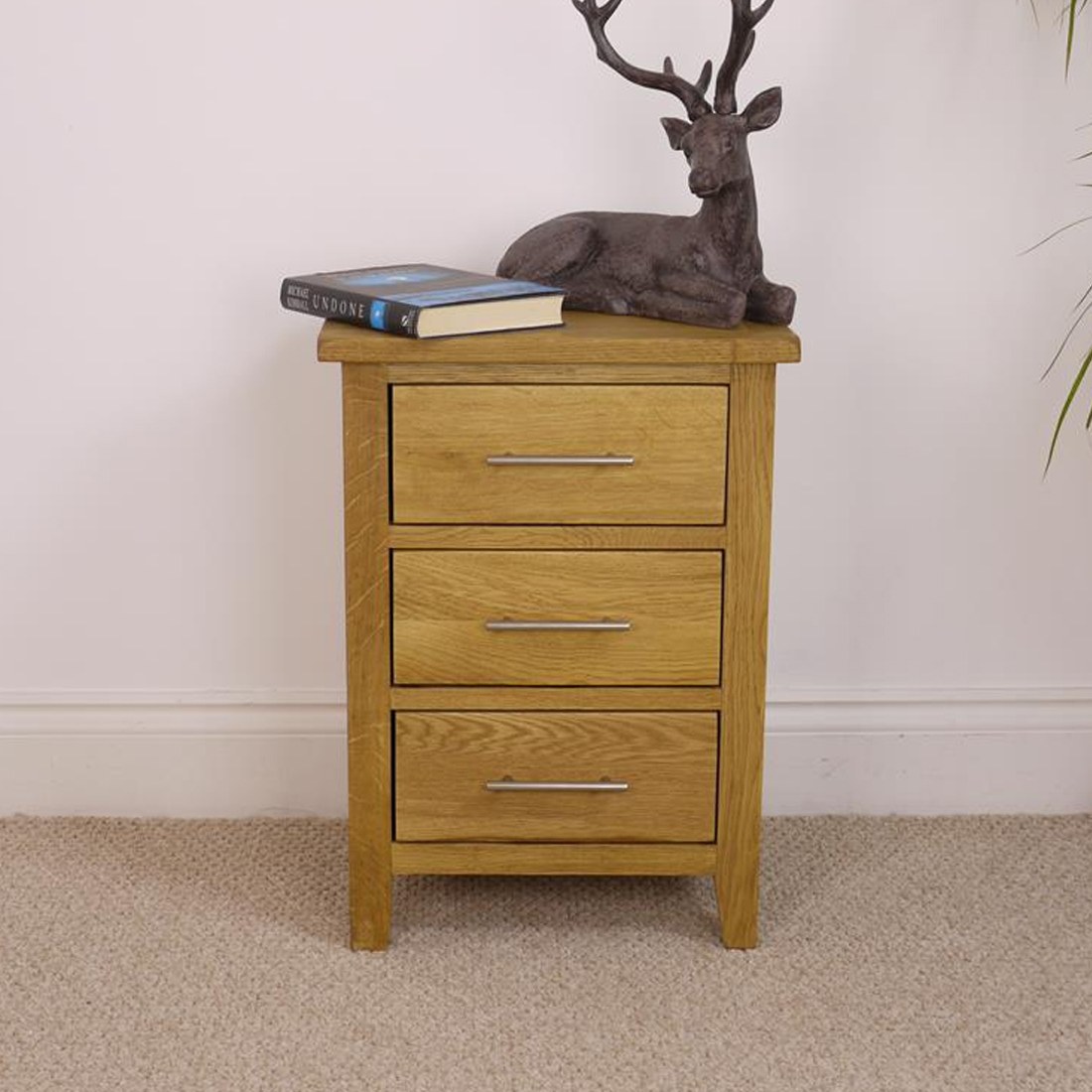 Oak City NEW Nebraska Oak 3 Drawer Bedside Table Furniture World