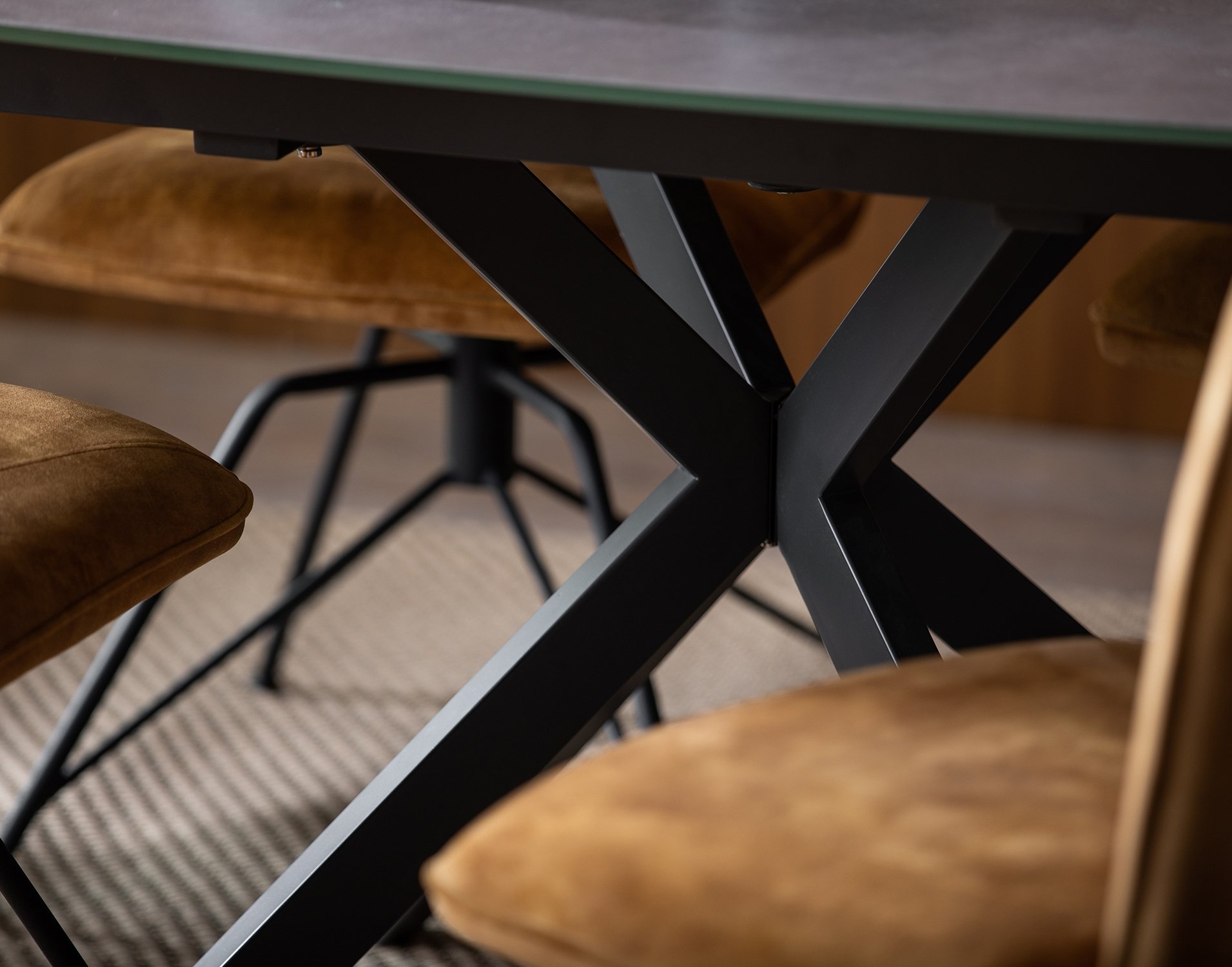 Denver Ceramic 135cm Dining Table in Light Grey Furniture World