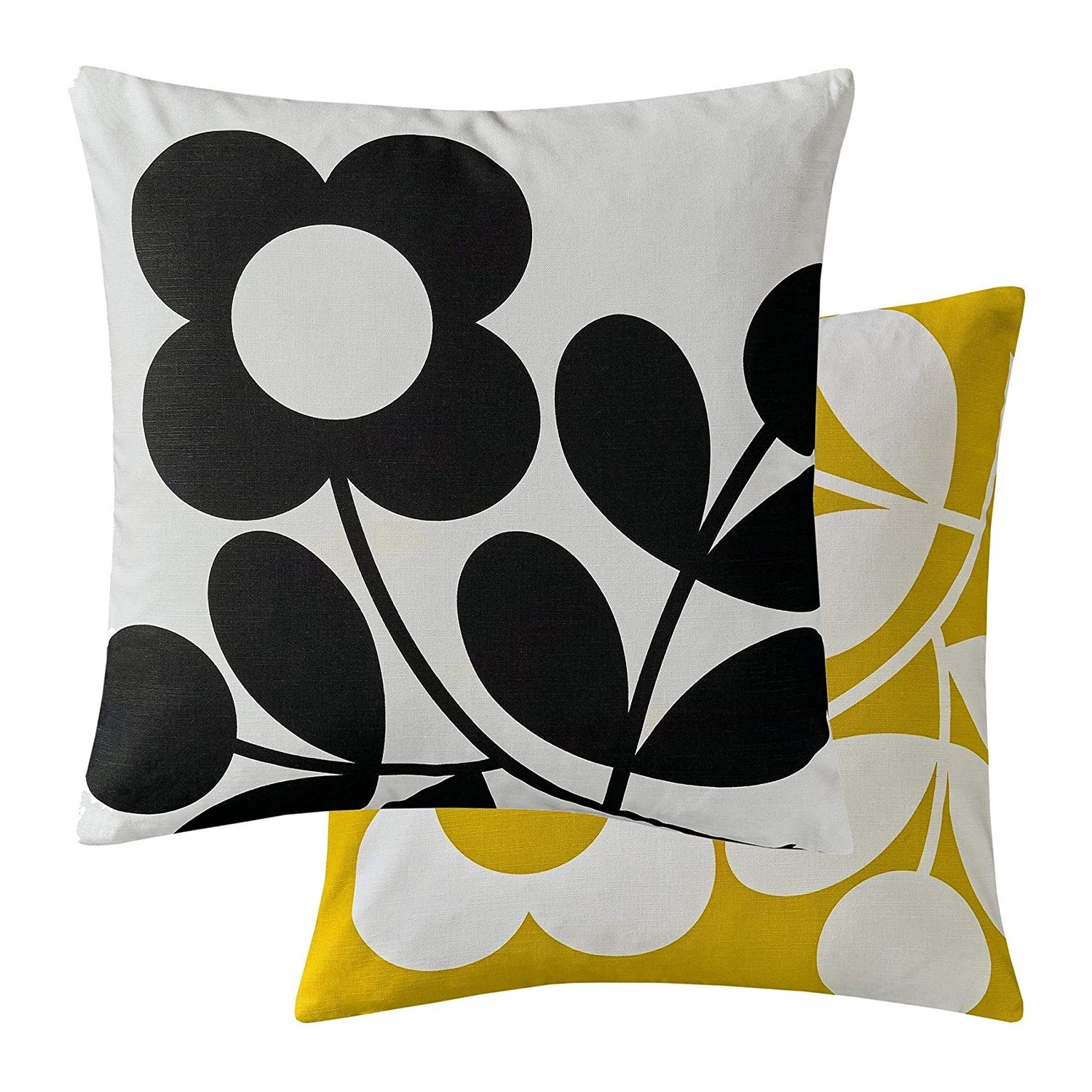 Orla Kiely Stem Sprig Buttercup Yellow Cushion 45 x 45 cm Furniture