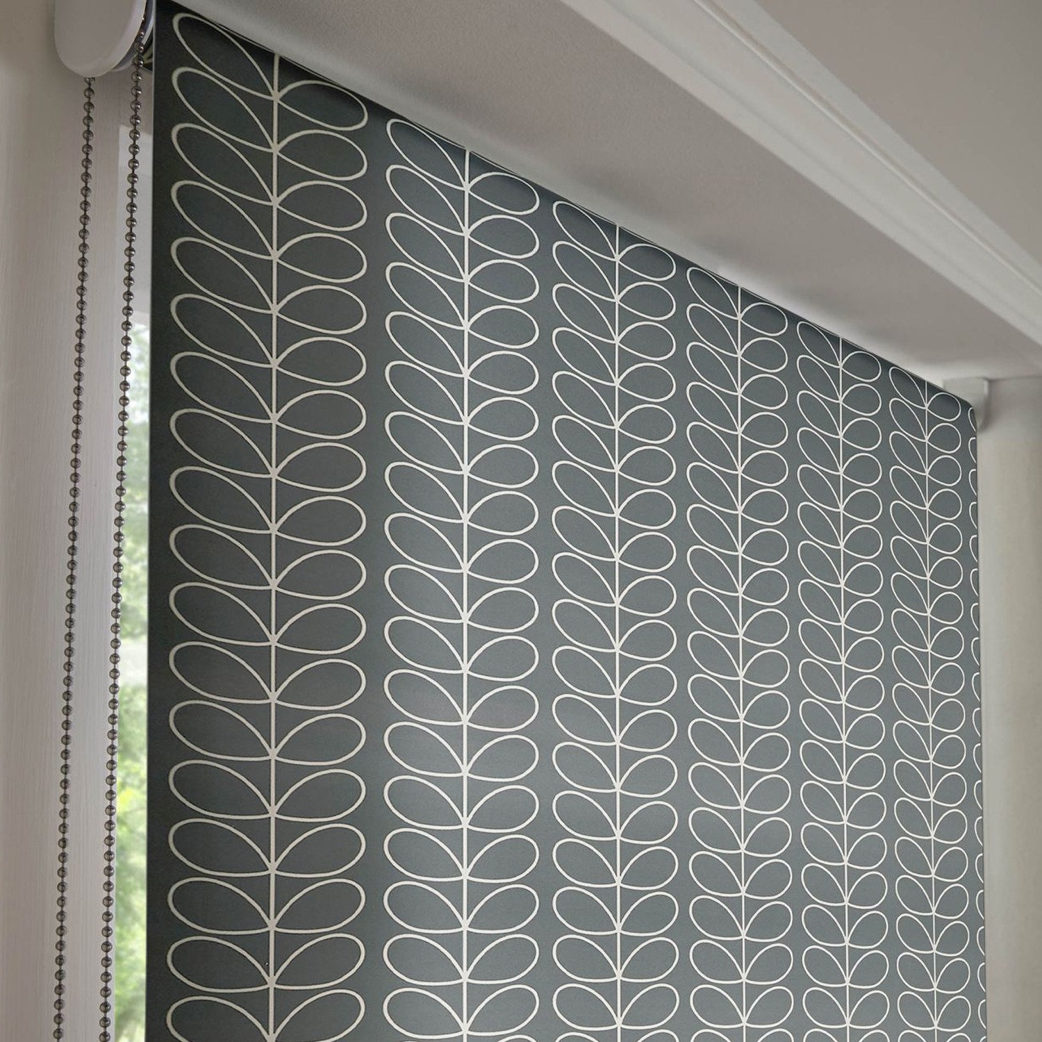 Orla Kiely Linear Stem Silver Roller Blinds Furniture World