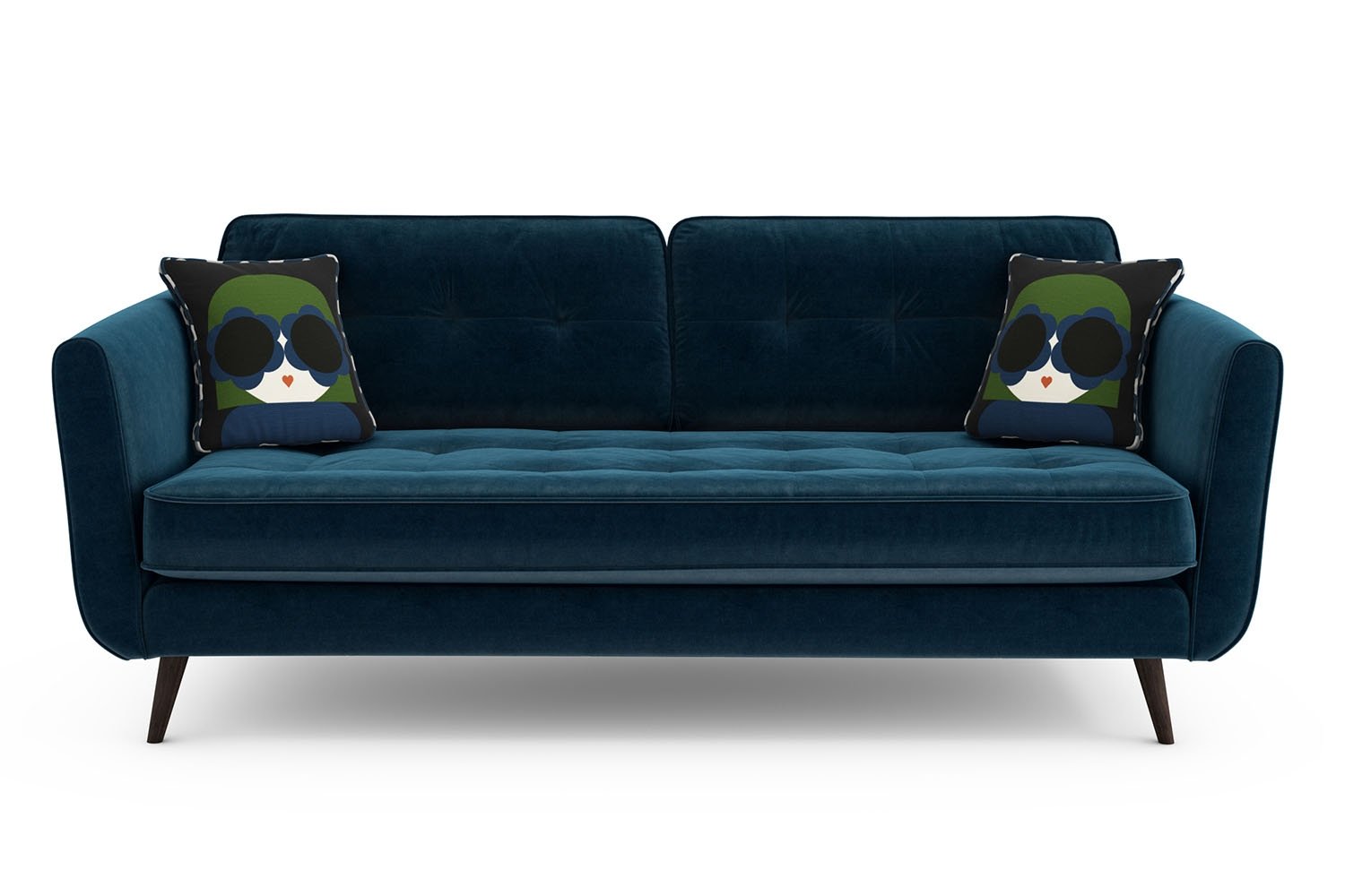 Orla Kiely Ivy Large Sofa in Glyde Velvet Indigo Furniture World