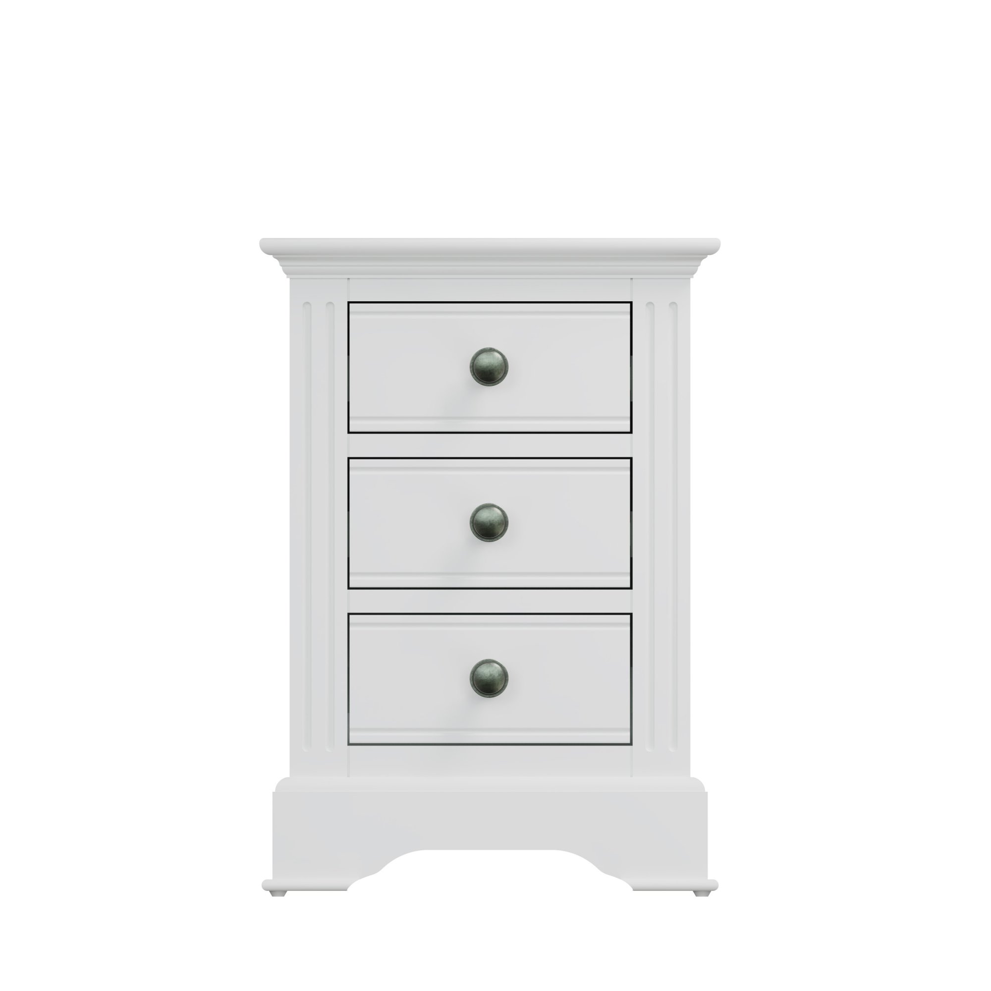 Oak City Cotswold White Large Bedside Table Furniture World