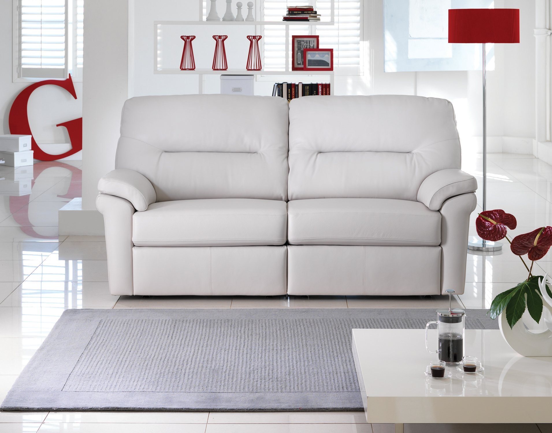 G Plan Washington Leather 3 Seater Sofa Furniture World