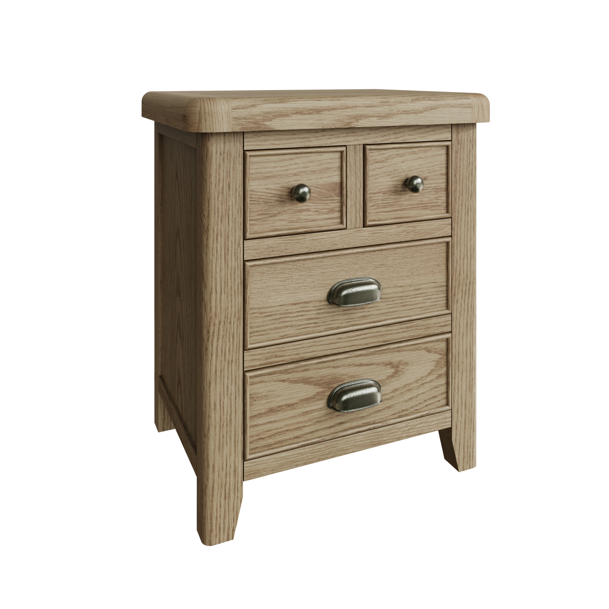 Smoked Oak Extra Large Bedside Table Furniture World
