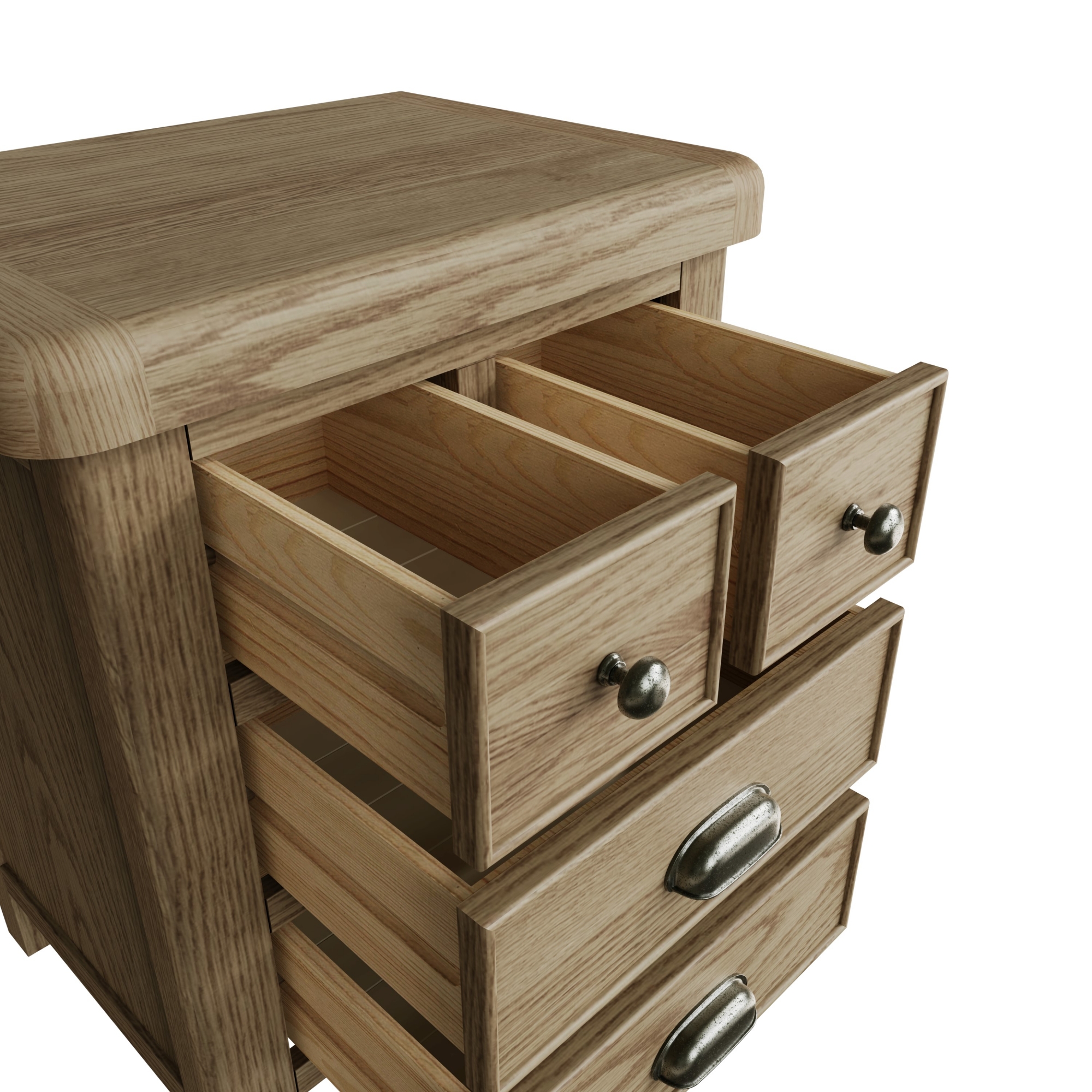 Smoked Oak Extra Large Bedside Table Furniture World