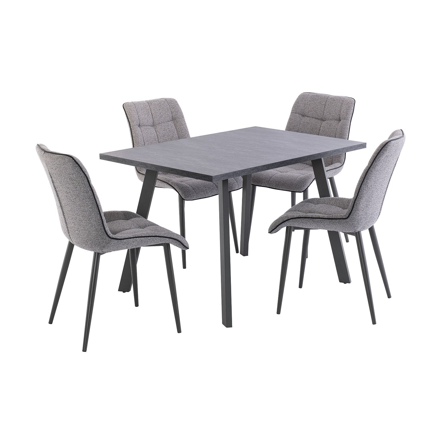 Pittsburgh 1.2m Dining Table in Dark Grey Furniture World