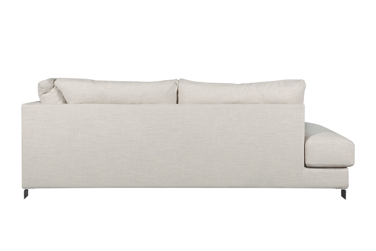 The Brady Chaise Corner Sofa - Shown in Chenille Beige - Furniture World
