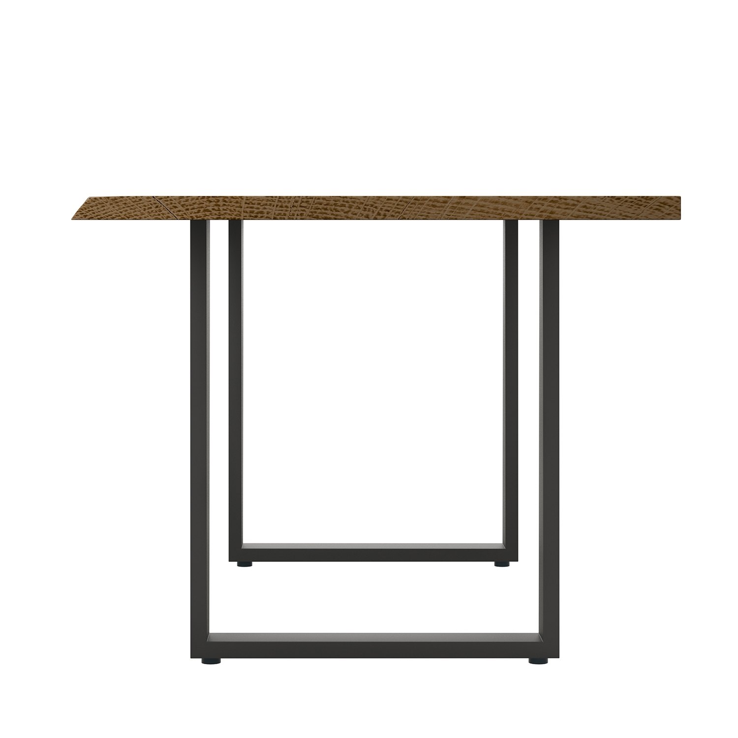 Live Edge Reclaimed Wood 2m Dining Table with U Shaped Legs in Natural