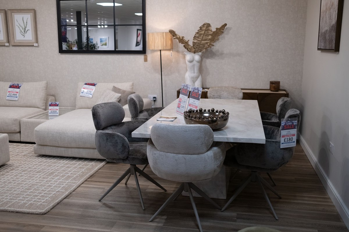 Vida Living Apollo Marble 160cm Dining Table Set & 6 Chairs Vida Living Apollo Marble 160cm Dining Table Set & 6 Chairs