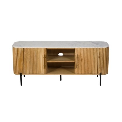 Reed Mango Wood & Marble TV Unit