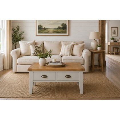 Cotswold Grey Painted Oak Coffee Table