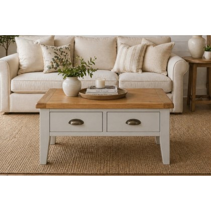 Cotswold Grey Painted Oak Coffee Table