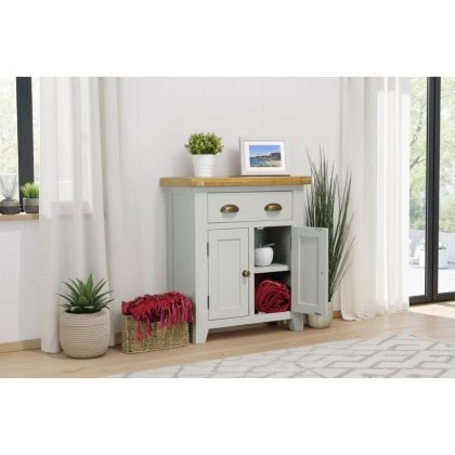 Cotswold Grey Painted Oak Mini Sideboard 70cm Wide Cotswold Grey Painted Oak Mini Sideboard 70cm Wide