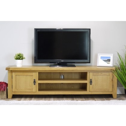Cotswold Rustic Oak Extra Large TV Stand 180cm Wide