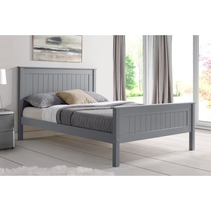 Taurean Wood Bed in Grey