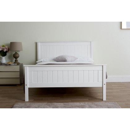 Taurean Wood Bed in White