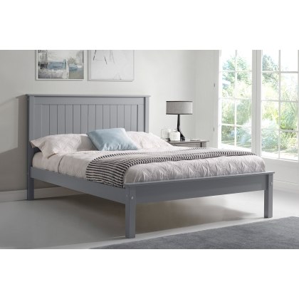 Taurean Low Footend Wood Bed in Grey