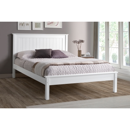 Taurean Low Footend Wood Bed in White