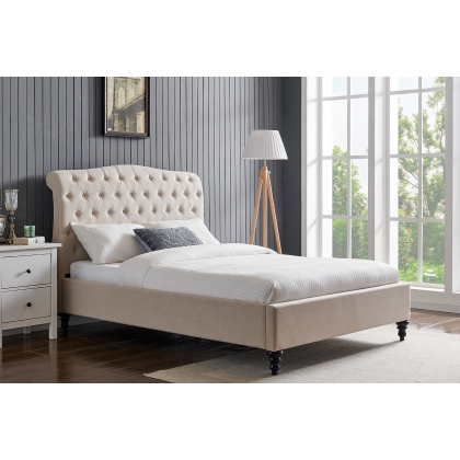 Rosalie Fabric Bed Frame in Natural
