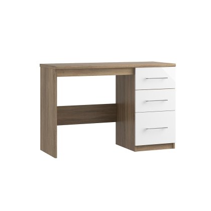 Calgary High-Gloss Single Pedestal Dressing Table