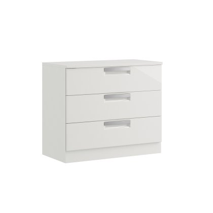 Milly High-Gloss 3 Drawer Chest of Drawers