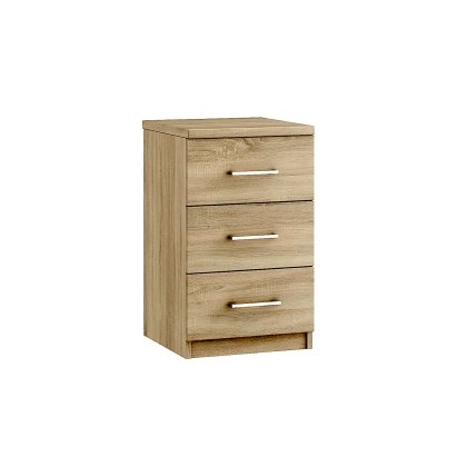 Malena 3 Drawer Bedside Table