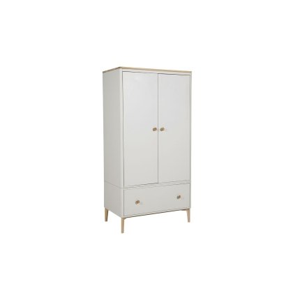 Vida Living Marlow 2 Door Wardrobe in Cashmere Oak and Taupe
