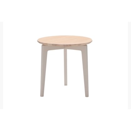 Vida Living Marlow Lamp Table in Cashmere Oak and Taupe