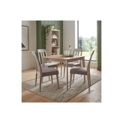 Vida Living Marlow 90cm Dining Table Set with 4 Chairs in Cashmere Oak and Taupe Vida Living Marlow 90cm Dining Table Set with 4 Chairs in Cashmere Oak and Taupe